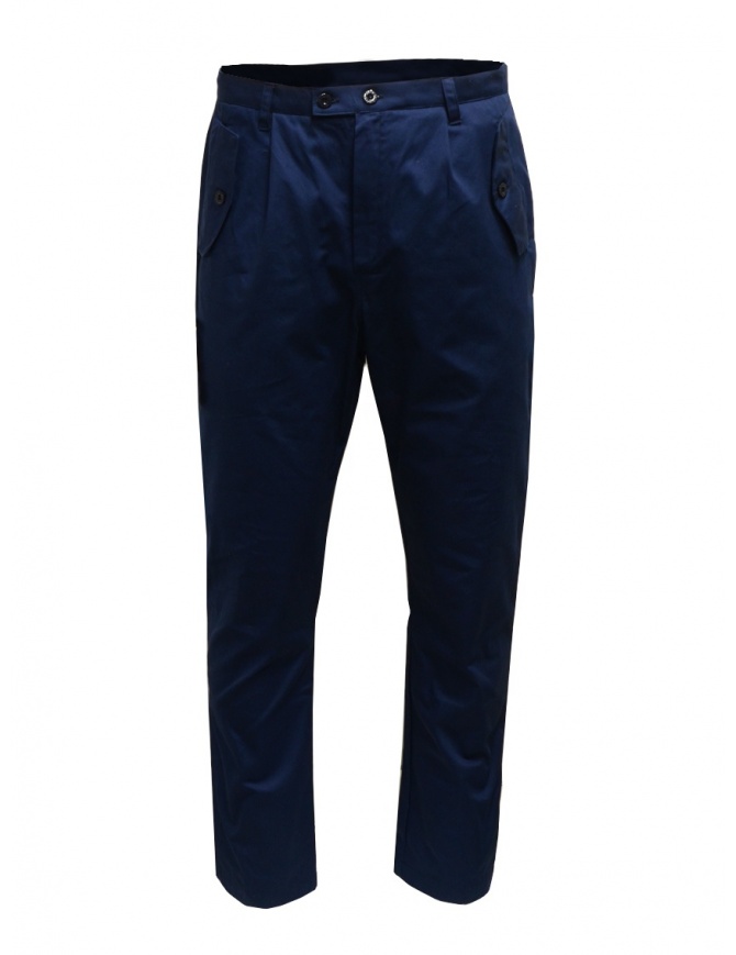 Camo blue pants with front military pockets AI0085 TYSON BLUE mens trousers online shopping