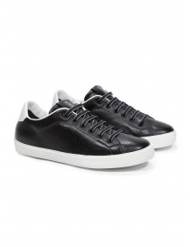 Leather Crown M_LC06_20106 sneakers nere in pelle M LC06 20106 ordine online