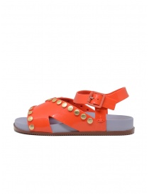 Melissa + Vivienne Westwood Ciao orange sandals with studs