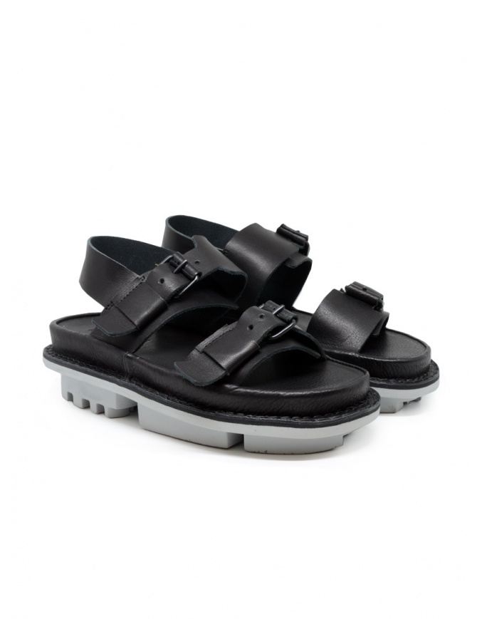 Trippen Back sandals in black leather BACK F WAW BLACK womens shoes online shopping