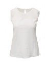 European Culture white semi-transparent sleeveless shirt buy online 38MU 2777 1101 WHT
