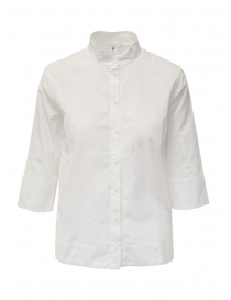 European Culture camicia bianca con collo alla coreana 65YU 7504 1101 WHT order online