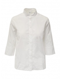 Womens shirts online: European Culture Mandarin collar white shirt