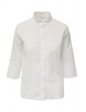 European Culture camicia bianca con collo alla coreana acquista online 65YU 7504 1101 WHT