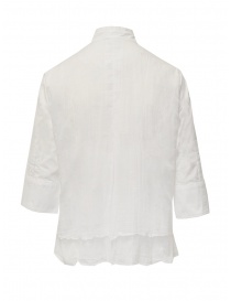 European Culture Mandarin collar white shirt