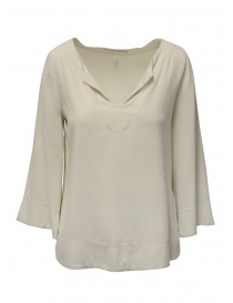 European Culture blusa con maniche svasate beige chiaro M/L 35BU 6683 1618