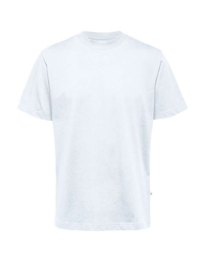 Selected Homme t-shirt bianca in cotone organico 16077385 BRIGHT WHITE t shirt uomo online shopping