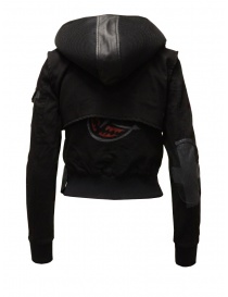 D.D.P. 2 in 1 black bomber jacket with detachable hood