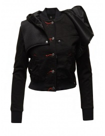 D.D.P. bomber nero 2 in 1 con cappuccio staccabile acquista online prezzo