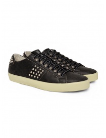Leather Crown LC148 Studlight sneakers nere con borchie M LC148 20127 ordine online
