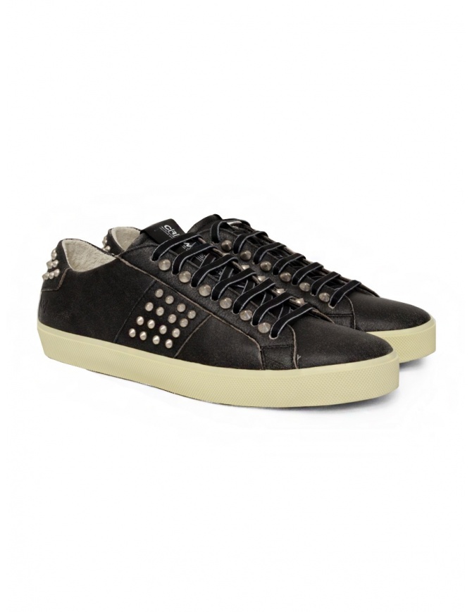 Leather Crown LC148 Studlight black sneakers with studs M LC148 20127 mens shoes online shopping
