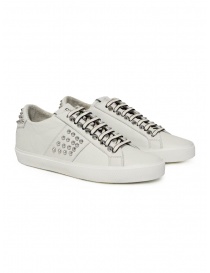 Leather Crown Studlight white sneakers with studs online