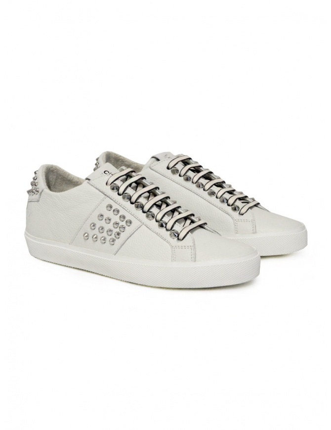 Leather Crown Studlight white sneakers with studs W LC148 20129 womens shoes online shopping