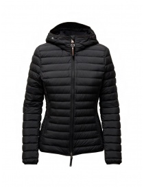 Womens jackets online: Parajumpers Juliet black ultralight hooded down jacket