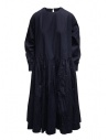 Casey Casey maxi long sleeve dress in blue cotton buy online 15FR331 NAVY