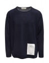 Ballantyne Raw Diamond maglia in cashmere blu girocollo acquista online S2P080 16WS2 13777 BLK-NVY