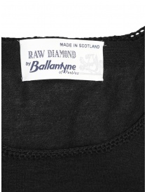 Ballantyne Raw Diamond pullover liscio nero in cashmere prezzo