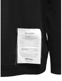 Ballantyne Raw Diamond pullover liscio nero in cashmere maglieria donna acquista online