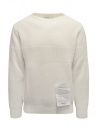 Ballantyne Raw Diamond pullover bianco in cotone scollo a barchetta acquista online S2P081 7C036 10014 WHT