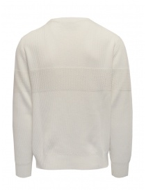 Ballantyne Raw Diamond pullover bianco in cotone scollo a barchetta acquista online