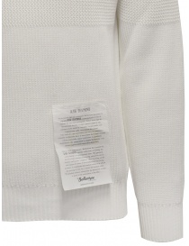 Ballantyne Raw Diamond white cotton boat neck pullover men s knitwear buy online