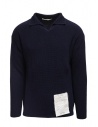Ballantyne Raw Diamond blue cotton shirt collar pullover buy online S2P082 7C037 13777 BLK-NVY