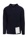 Ballantyne Raw Diamond pullover collo a camicia blu in cotone acquista online S2P082 7C037 13777 BLK-NVY