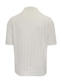 Ballantyne Raw Diamond pierced white cotton polo shirt buy online