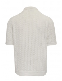 Ballantyne Raw Diamond polo traforata bianca in cotone acquista online