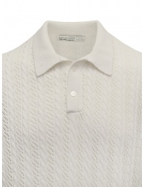 Ballantyne Raw Diamond polo traforata bianca in cotone prezzo