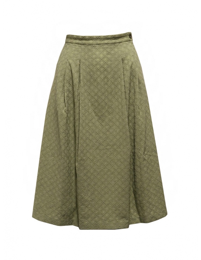 Cellar Door Clelia skirt in pistachio green cotton CLELIA NF421 71 TEA womens skirts online shopping