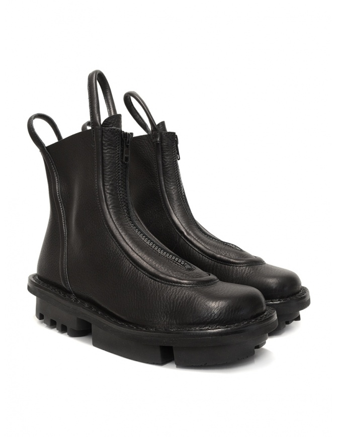Trippen Micro black ankle boots with front zip