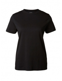 Womens t shirts online: Selected Femme black T-shirt in Pima cotton