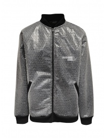 Whiteboards fleece and bubble wrap bomber jacket WB02ZB2021 BLACK