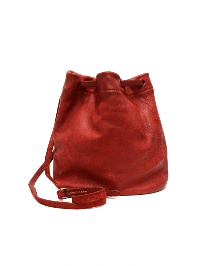 Guidi BK3 red horse leather small bucket bag BK3 SOFT HORSE FG 1006T bags online shopping