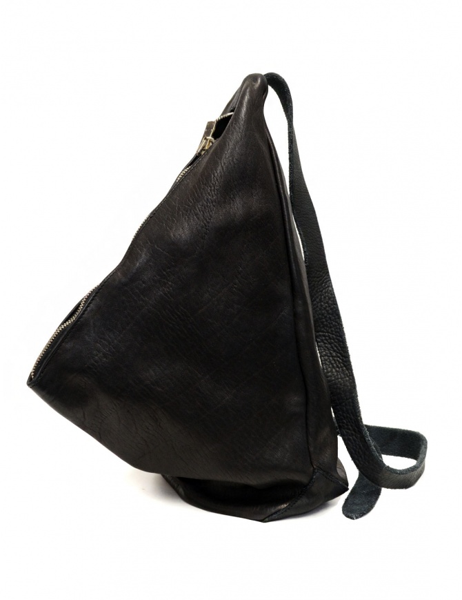 Guidi BV08 single-shoulder backpack in black leather BV08 SOFT HORSE FG BLKT bags online shopping