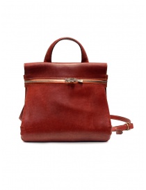 Guidi red leather shoulder bag with external pocket price