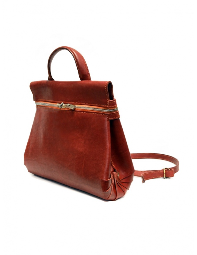 Guidi red leather shoulder bag with external pocket GD04_ZIP GROPPONE FG 1006T