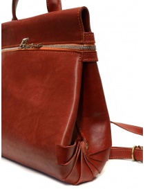 Guidi red leather shoulder bag with external pocket bags buy online