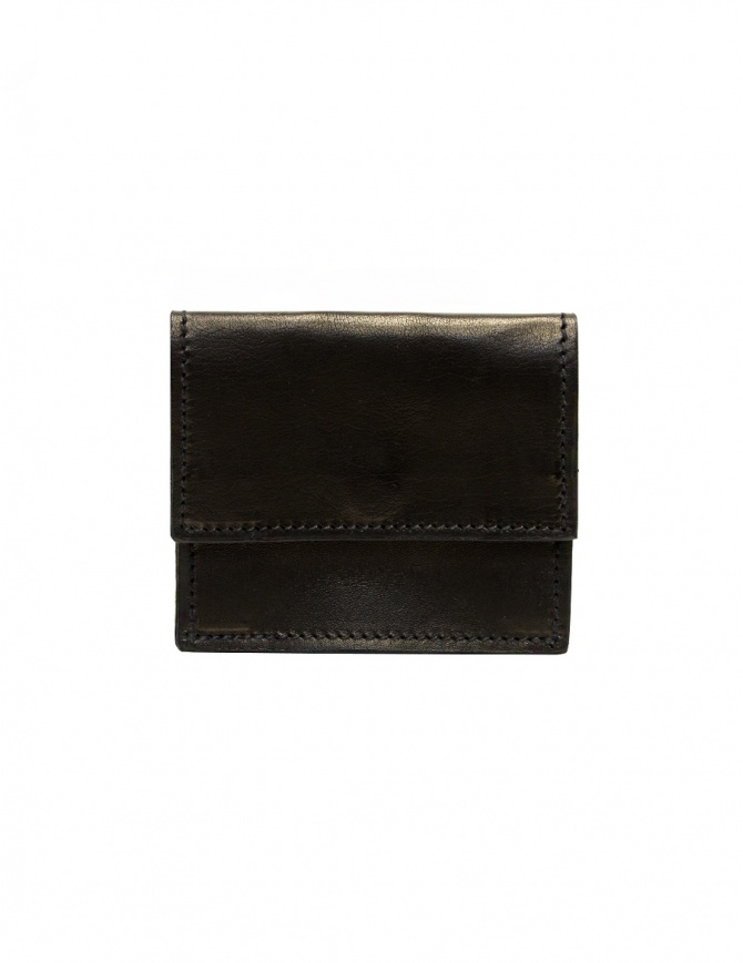 Guidi WT01 mini double wallet in black kangaroo leather WT01 PRESSED KANGAROO BLKT wallets online shopping