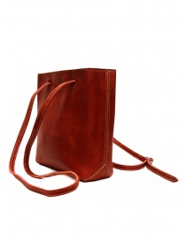 Guidi GD08 shoulder bag in red rump leather buy online