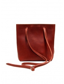 Guidi GD08 shoulder bag in red rump leather price