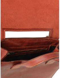 Guidi GD03 red shoulder bag with flap in leather buy online price