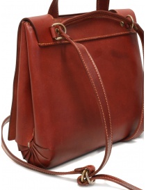 Guidi GD03 red shoulder bag with flap in leather buy online price