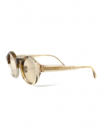 Kuboraum L4 sunglasses transparent sand color with light brown lenses