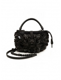 Innerraum black shoulder bag in leather, rubber and mesh I35 BK/BK/CH POCHETTE order online