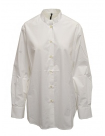 Sara Lanzi oversized white shirt with mandarin collar 05G.CO3.01 OPT.WHITE order online