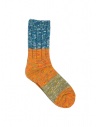 Kapital blue, orange, green horizontal striped socks buy online EK-660 ORANGE