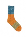 Kapital blue, orange, green horizontal striped socks buy online EK-660 ORANGE