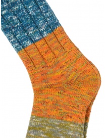 Kapital blue, orange, green horizontal striped socks buy online